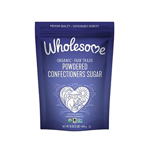 Wholesome Sweeteners 16-Ounce Organic Powdered Confectioners Sugar, Fair Trade, Non GMO, Gluten