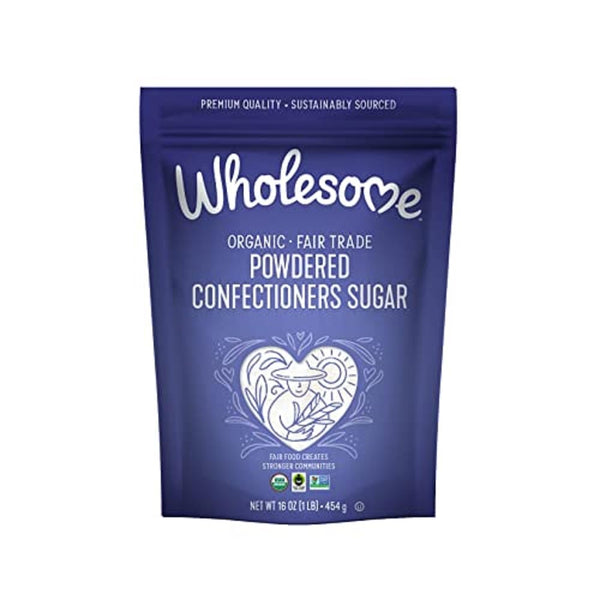 Wholesome Sweeteners 16-Ounce Organic Powdered Confectioners Sugar, Fair Trade, Non GMO, Gluten