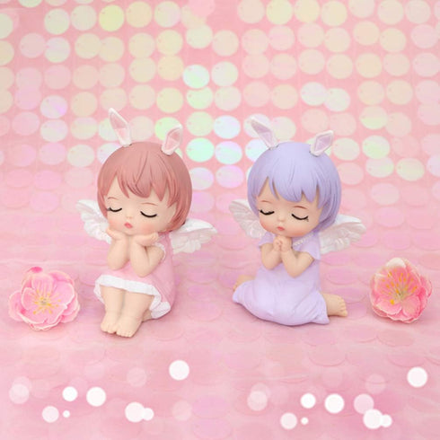 KESYOO Baby Doll Birthday Cupcake Topper - Angels Figurine Prince Princess Doll Figures for Party Decorations