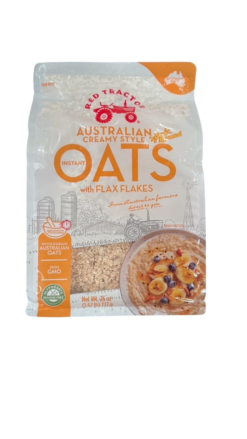 Generic Red Tractor Australian Creamy Style Oats with Flax Flakes 737g