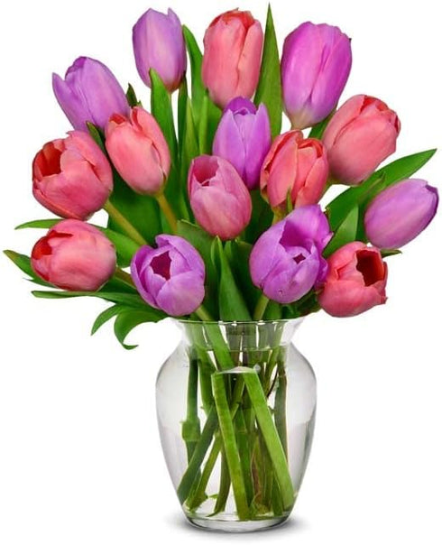From You Flowers - Pink and Purple Tulips - 15 Stems with