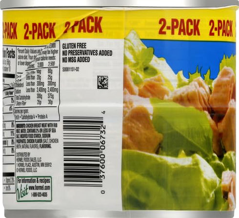 2 Pack, 10 oz Hormel Chunk Chicken Breast