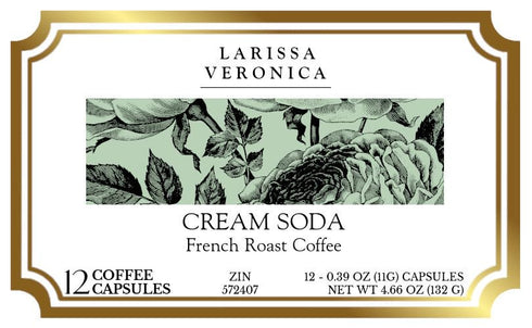 Larissa Veronica (12 572407) 3 Pack Cream Soda French Roast Coffee (Single Serve K-Cup Pods) (Gourmet, Naturally