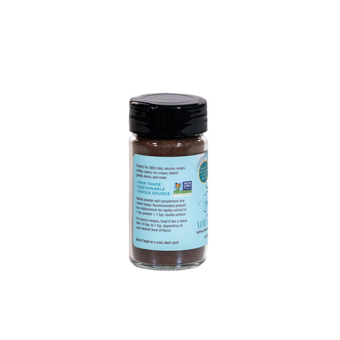 The Sweetest Bean 2 oz. 100% Vanilla Bean Powder, Ground Ugandan Bourbon Beans Pure, Non-GMO, Rich & Aromatic