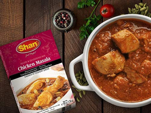 Shan Spice Mix Combo #5 - Chicken Masala, Karahi, Daal Masala, Sindhi Biryani