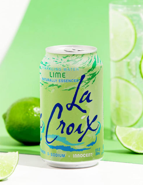 12 Oz (pack 8) La Croix Sparkling Water, Lime, Fl