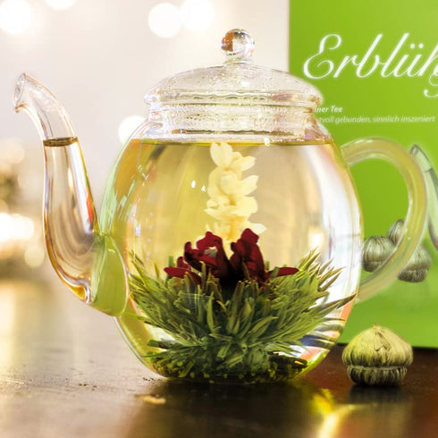 Set 12pcs Creano Flowering Abloom Tea - Blooming Gift in Stylish Wooden Box