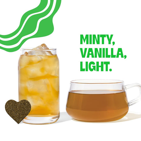 Set 10 Tea Drops Lightly Sweetened Organic Tea Bulk Box | Sweet Peppermint | Caffeine Free | Iced or Hot Herbal Tea