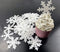 48pcs Edible Christmas Snowflakes, White Cupcake Cake Toppers for Christmas Winter Theme Party