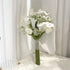 HXSCOO White Calla Lilies with Tulip Bridesmaid Bouquet Flowers Bouquet