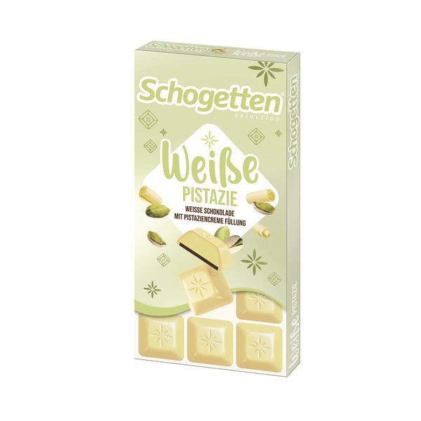 Schogetten - Weisse Pistazie (White Chocolate with Pistachio filling) 100g