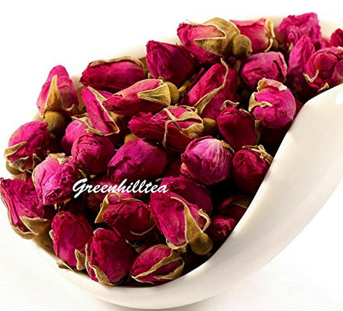 Greenhilltea Premium Dried Rose Buds, 3 OZ, Natural Healthy Herbal Tea, Fragrant Loose Leaf