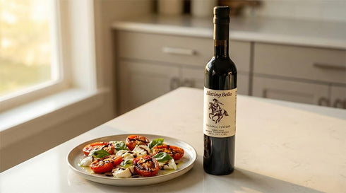 16.9 oz (500ml) Blazing Bella Barrel Aged Balsamic Vinegar of Modena, Italy Thick, Rich & Naturally Sweet Premium