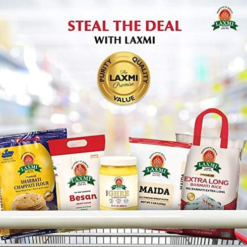 Laxmi (10lbs) Organic Sona Masoori Rice, All Natural, Organic Ingredients, No Cholesterol, USDA Organic, Vegetarian