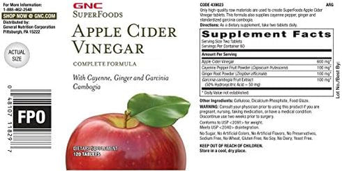 16 oz GNC SuperFoods Organic Apple Cider Vinegar - fl