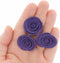 Global Sugar Art Edible Kosher Royal Icing Deep Violet Medium Roses 12