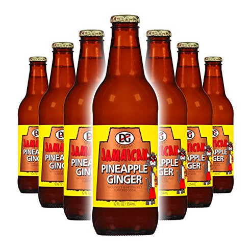 Soft Drink DG Genuine Jamaican - Pineapple Ginger Soda 12oz - 6-Pack