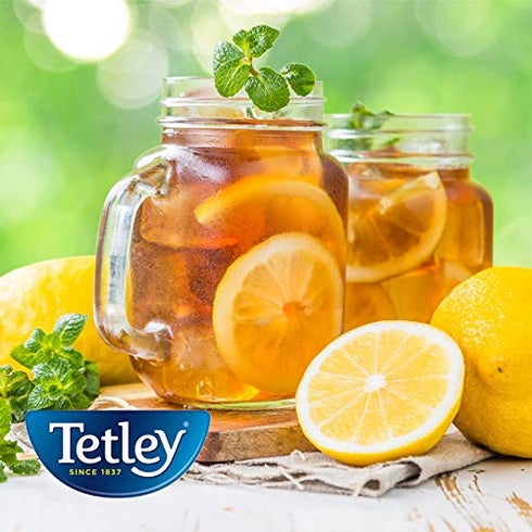 24 Tetley Black Tea, Iced Tea Blend, Family Size, Round Tea Bags