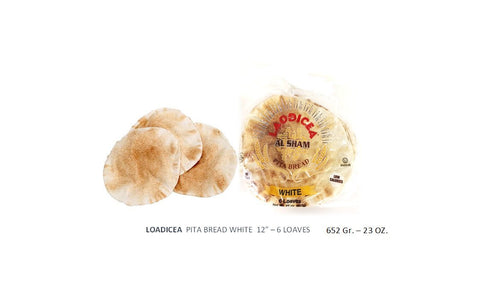 Pita Bread - White 12" loaves - 6 bags - 6 loaves