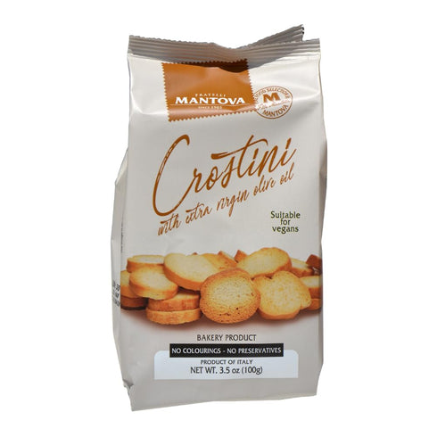 Mantova Crostini with Extra Virgin Olive Oil, 3.5 oz. (Pack of 2),