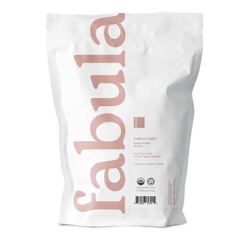 12 Fabula Coffee Light Roast Whole Beans - Organic - Low Acid - Single Origin - Non-GMO - Mold Free - Ounces