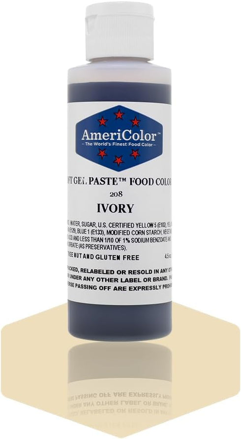 Americolor Soft Gel Paste Food Color, 4.5-Ounce, Ivory