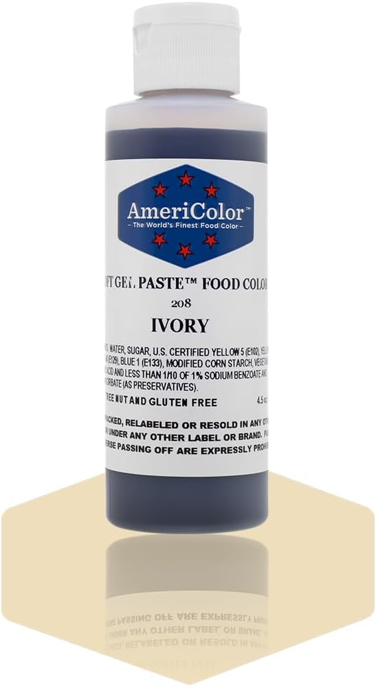 Americolor Soft Gel Paste Food Color, 4.5-Ounce, Ivory