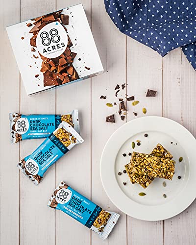 88 12 Count, Acres Granola Bars, Dark Chocolate Sea Salt, School Safe, Allergen Free Seed & Oat Snack Bar, Gluten & Nut