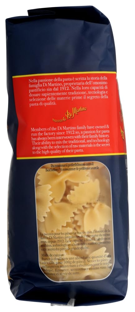 Pack 6 1 LB Di Martino - FARFALLE "Bow Tie" Pasta - x - Premium Pasta IMPORTED FROM ITALY