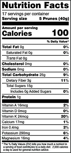 1.5 Lbs Terrasoul Superfoods Organic Dried Pitted Prunes, - Fiber | Vitamin K | Preservative Free