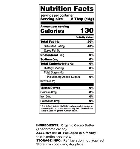 1 Lb Terrasoul Superfoods Organic Cacao Butter Wafers, - Raw | Keto | Vegan | Unrefined