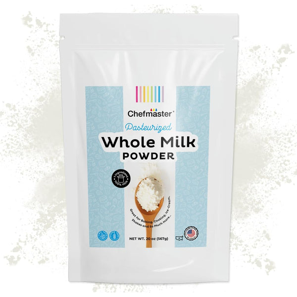 Whole Milk Powder by Chefmaster, Non-GMO & Pasteurized Dry Milk, Shelf-Stable for