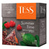 Tess Summer Time Fruit Tea Composition, Hibiscus, Raspberry and Feijoa Leaf Tea in 20 Pyramid Sachets