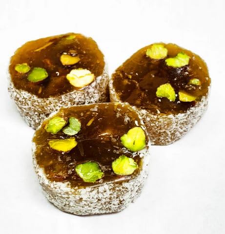 Malban 1 Malban NY Spice Shop Pistachio Coconut Roll - Pound Traditional Fruit & Nut Candy with Dried Pistachio Coconut