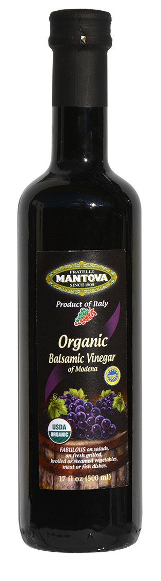 Mantova Organic Balsamic Vinegar of Modena, Perfect for Salad Dressing, Pasta Salad,