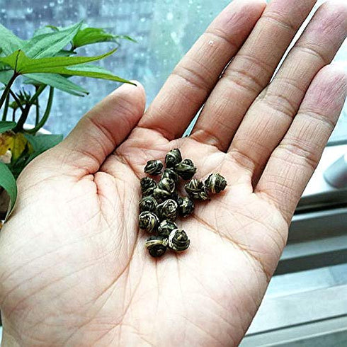 ChaWuWarmSun Jasmine Pearls Tea Dragon Ball, 3.5oz/100g, Loose Leaf Green Tea of Chinese