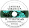 Larissa Veronica Butter Pecan Guatemalan Coffee (Single Serve K-Cup Pods) (Gourmet, Naturally Flavored, Whole