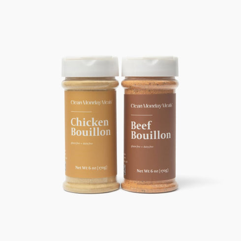 Clean Monday Meals Chicken & Beef Bouillon Powder | Gluten Free, Dairy