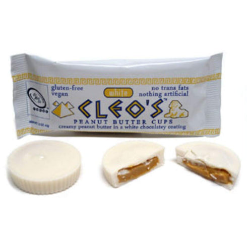 Go Max Go , Vegan Peanut Butter Cups, Cleo's White (Pack of 12)