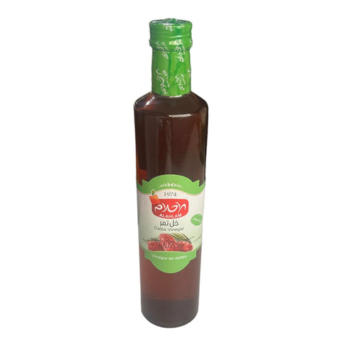 ALAHLAM Dates Vinegar Natural, No Sugar Added, Glass Bottle 500mL, 17.64oz