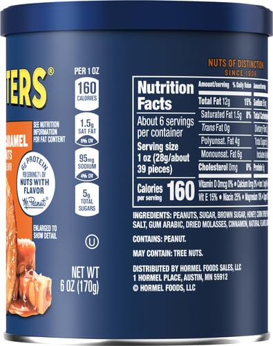 (6 oz Planters Salted Caramel Flavored Peanuts Jar)