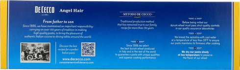16 (Pack 5) De Cecco Pasta, Angel Hair, Ounce of by De Cecco