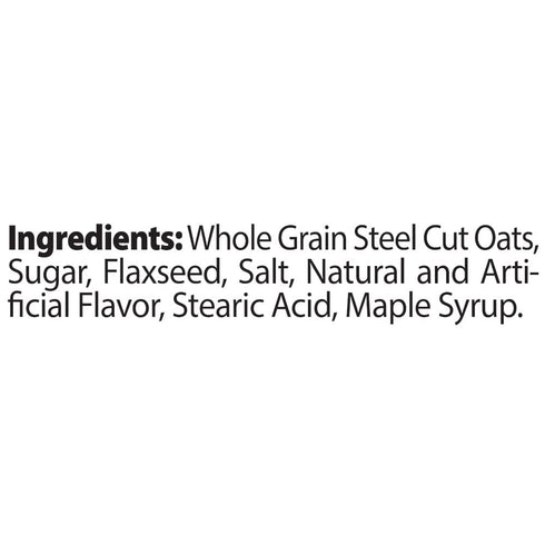 Packets, 15.1 oz 10 (Pack 1) Better Oats Steel Cut Instant Oatmeal Maple and Brown Sugar Flavor with Flax Seeds