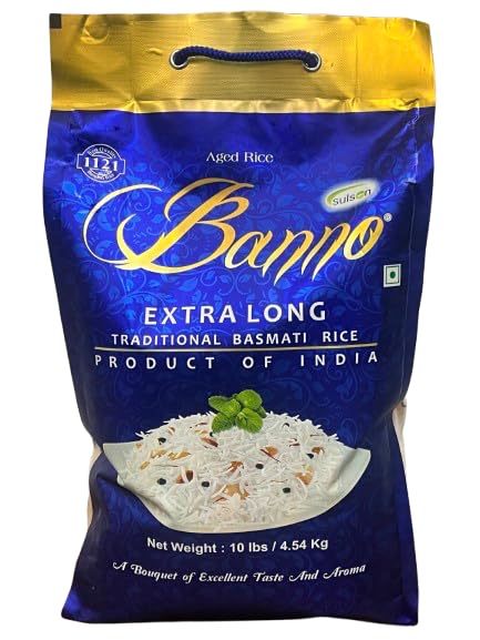 Generic Banno Basmati Rice, Traditional Extra Long Grain, 10 Pounds