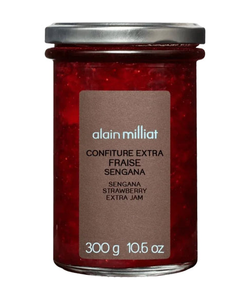 Alain Milliat Sengana Strawberry Jam, 10.6 Oz (One 300g Glass Jar) | GMO-Free |