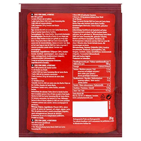 Santa Maria 0.99 Chili con Carne mix | | Seasoning Mix for Chili con Carne Medium | Total Weight ounce