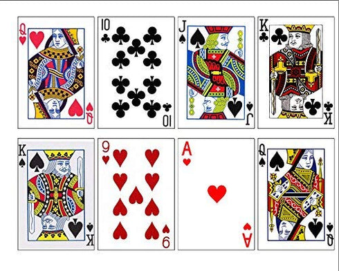 Casino Cake Edible Poker Playing Cards Topper - Royal Flush Decoration (8 Cards)