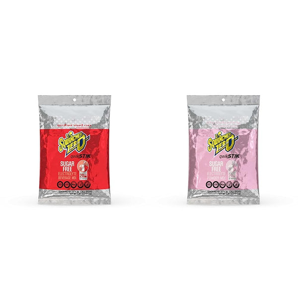 Sqwincher Zero Qwik Stik Sugar Free Watermelon and Strawberry Lemonade Flavor Electrolyte