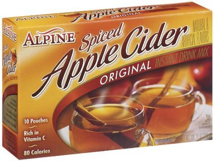 Alpine 0.74 Oz (Pack 120) Original Spiced Apple Cider Instant Drink Mix, Rich in Vitamin C and Low Calorie, Pouch