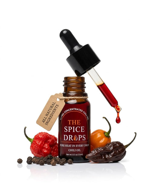 The Spice Drops Ultra-Concentrated Chili Oil | Flavor-Neutral Heat | Precision Dropper